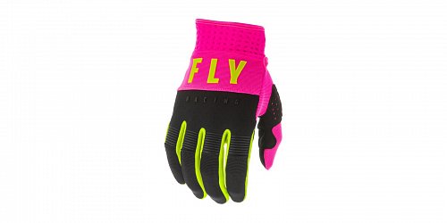 rukavice F-16 2020, FLY RACING - USA dětské (růžová/černá/hi-vis)